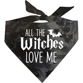 All Witches Love Me Dog Bandana (Black Scrunch, OS 851)