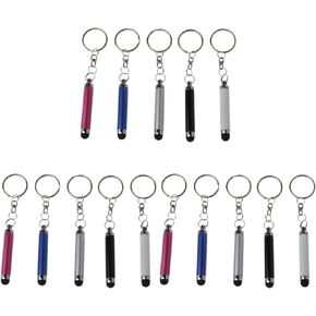 15 Pcs Portable Hand Pen Phone Stylus Pens Stylus with Keychain Portable Stylus Pens Keychain Stylus Key Chain Stylus Touch Screen Stylus Pen Universal Stylus Pens