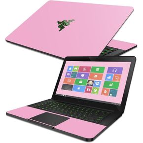 MightySkins Skin Compatible with Razer Blade 14" (2014-2017) - Solid Pink | Protective, Durable, and Unique Vinyl Decal wrap Cover | Easy to Apply, Remove, and Change Styles | Made in The USA