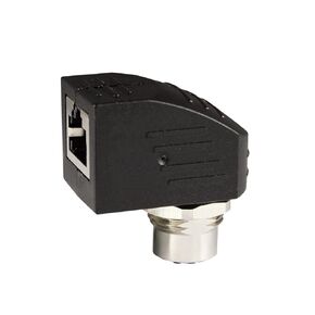 ASI ASITPA-4512FX-RA Rj45 to M12 Adapter, BLACK