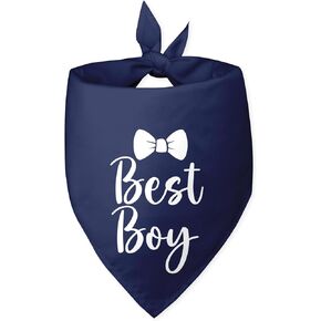 Best Boy Dog Bandanas Wedding Dog Bandana Pet Puppy Bandanas Boy Navy Dog Bandana Engagement Gift Funny Dog Bandana Wedding Photo Prop Pet Scarf Accessories for Pet Dog Lovers Gifts