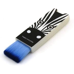 Ornerx 3 PCS Retractable Keyboard Brush Zebra Pattern