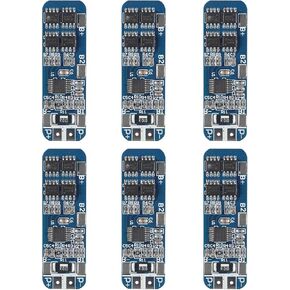 DIANN 6pcs 3S BMS 18650 Lithium Battery Protection Board Li-ion Charger Protection Module 11.1V/12V/12.6V 10A PCB BMS Protection Board for Li-ion Lithium Battery Cell