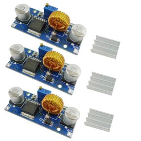 3PCS DC-DC Buck Converter XL4015 Step-Down Module Max 5A 75W Adjustable 4-38V to 1.25-36V Power Supply High Efficiency Voltage Regulator Module