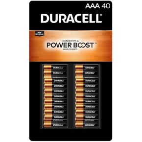 Duracell CopperTop AAA Alkaline Batteries - Long Lasting, All-Purpose Triple A Battery for Household and Business 40 Count in Saudi Arabia