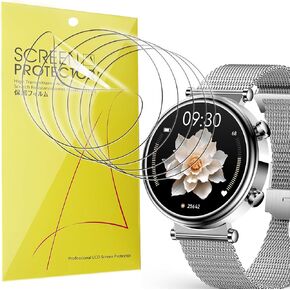 Compatible with BooaBei Smartwatch Screen Protector, Lamshaw Full Coverage TPU Clear Film Compatible with BooaBei T86 Smartwatch-1.27 Inches (TPU-6Pack)