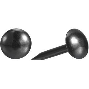 uxcell Upholstery Tacks Nail Pins Furniture, 100Pcs 5x17mm Thumb Tack Pins Assortment Kit Carbon Steel for Home Sofa DIY Decorative Nail Heads Nails, Black