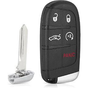 Replacement Smart Remote Car Key Fob for Chrysler 200 300 Dodge Charger Challenger 2015-2021 M3M-40821302 68155687AB 433MHz 4A Chip 5Buttons