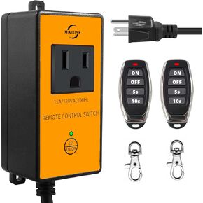 120v Automatic Vacuum Switch Wireless Remote Control Dust Collector Starter Outlet Switch (Battery Included)…