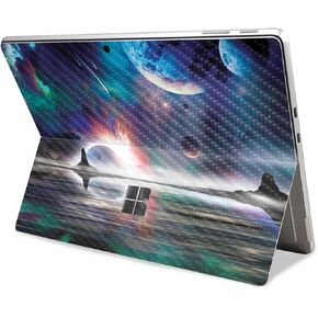 Carbon Fiber Tablet Skin Compatible with Microsoft Surface Pro 11 (2024) - Space Horizon - Premium 3M Vinyl Protective Wrap Decal Cover - Easy to Apply | Crafted in The USA by MightySkins