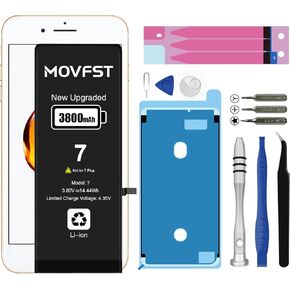 Replacement Battery for iPhone 7,Li-ion Polymer 3800mAh High Capacity Battery Fit for iPhone 7 Model A1660 A1778 A1779 with Repair Tool Kits