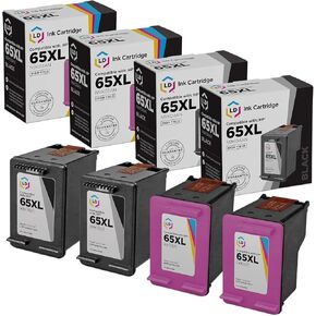 LD Remanufactured Ink Cartridge Replacement for HP 65XL ( 2 Black, 2 Color, 4 pk )