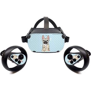 MightySkins Carbon Fiber Skin for Oculus Quest - Golden Retriever Rainbow | Protective, Durable Textured Carbon Fiber Finish | Easy to Apply, Remove, and Change Styles | Made in The USA
