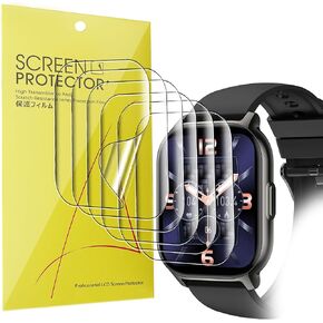 Compatible for Boquaw Smart Watch Screen Protector, [6 Pack] Full Coverage TPU Clear Film Compatible for Boquaw Y2 Smart Watch (6 Pack)