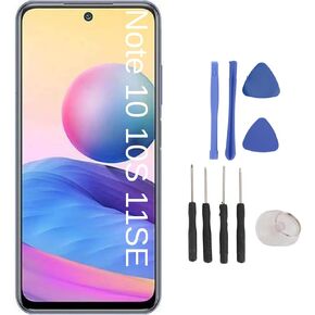 Organic Screen Replacement for Note 10 10S 11SE Poco M5S 4G Phone, Note 10 10S 11SE Poco M5S 4G Phone Frame, Digitizer Assembly with Frame Repair Tools