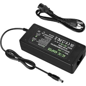 Power Supply 24V 5A,AC 100-240V to DC 24V 120W Converter Adapter Driver Transformer with 5.5mm x 2.5mm/2.1mm Jack, US Plug for Led Strips,LCD Monitors,CCTV Camera
