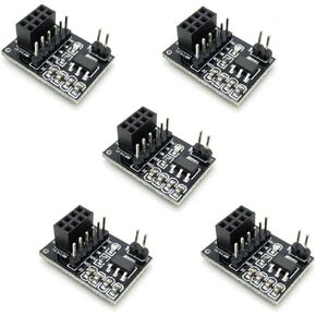 Black Socket Adapter Board for 8PIN NRF24L01 Wireless Module Pack of 5