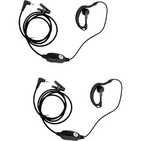 2 Pack 2.5mm G-Shaped Walkie Talkie Earpiece with Mic Compatible with Hytera HYT PD362 PD362i BD302 BD302i PNC730 TD360 PD352 PD372 PD365 PD366 BD300 TD350 (2 Pack)
