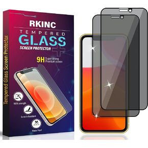 RKINC Screen Protector [2-Pack] for iPhone XR/iPhone 11 6.1-Inch, Privacy Tempered Glass Film Screen Protector, [Anti Spy][Anti-Scratch][Anti-Shatter][Bubble-Free][LifetimeWarranty]