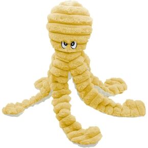 Pet Lou King Octopus, 26-inches Height, Yellow, Squeak Toy, Plush, Pet Toys and Supplies