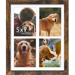 DUENPY 13x17 Picture Frame, Collage Picture Frame, Display Includes Three 4x4 Photos, Two 4x6 Photos and Two 6x8 Photos, for Available Horizontal Wall Mounting Display and Vertical, Black.