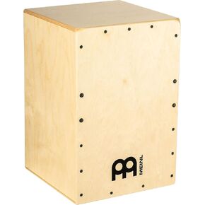 Meinl Percussion Snarecraft Cajon Box Drum with Internal Snares and Bass Tone for Acoustic Music — Made in Europe — Play with Your Hands, Baltic Birch, 2-Year Warranty, Burl Wood (SC80BW)