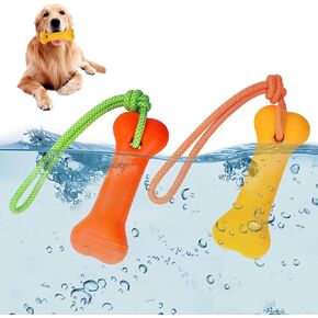 2 Pack Floating Dog Toys, Water Fetch Dog Pool Toys, Interactive Training Bumper for Water Retrieving Pool Floating Toys for Dogs