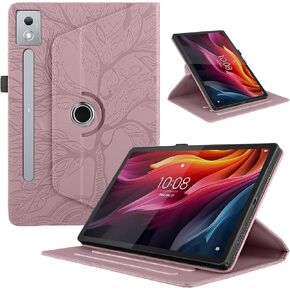 Rotating Case for Lenovo Tab P12 Pro 12.7 inch 2025 PU Leather Folio Folding Stand Cover -Purple