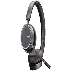Plantronics - Voyager 4220 Office with Two-Way Base USB-A (Poly) - Bluetooth Dual-Ear (Stereo) Headset - Connect to PC, Mac, & Desk Phone-Noise Canceling-Works with Teams (Certified), Zoom & more