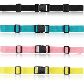 4 Pcs Non-Slip Backpack Chest Straps, Heavy Duty Adjustable Adult Universal Backpack Sternum Strap Chest Belt with Quick Release Buckle for Outdoor Camping Hiking Jogging (Black)