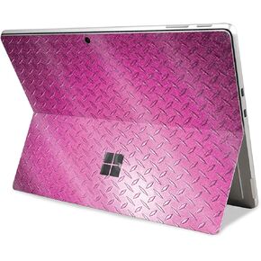 Glossy Glitter Tablet Skin Compatible with Microsoft Surface Pro 11 (2024) - Pink Diamond Plate - Premium 3M Vinyl Protective Wrap Decal Cover - Easy to Apply | Crafted in The USA by MightySkins