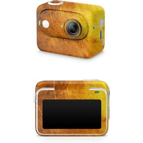 Skin Compatible with Insta360 GO 3 (2023) - Textured Gold - Premium 3M Vinyl Protective Wrap Decal Cover - Easy to Apply | Crafted in The USA by MightySkins