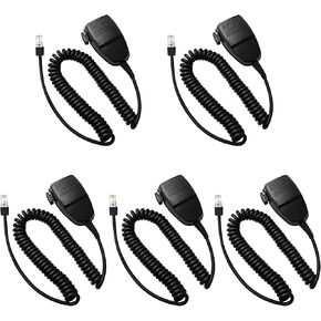 5 Pack PMMN4090 PMMN4090A Speaker Microphone, HMN3596 HMN3596A 8-Pin RJ45 Connector Speaker Mic for Motorola CDM750 CDM1250 CDM1550 CM200 CM300 GM300 GM338 GM950 M1225 M200 XPR2500 MCS2000