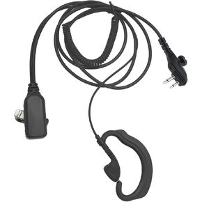 bd502i Radio G Shape Headset 2 Pin Two Way Ear Piece Walkie Talkie Earpiece with Mic Compatible for Hytera Hyt bd552i bd612i tc 508 pd402i pd562i tc-508 tc508 tc320 pd482i pd602i pd662