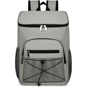 Cooler Backpack,Insulated Cooler Bag for Men Women,Lightweight Camping Cooler,Beach Cooler and Compartments for Picnic (Grey)