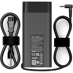 Replacement 150W HP Laptop Charger for HP ZBook 15 16 17 15u 15v G3 G4 G5 G6 G7 G8 G9 ZBook Studio G3 G4 G5 G6 G7 G8 OMEN by 15 17 Pavilion Gaming 15 17 AC Adapter Charger