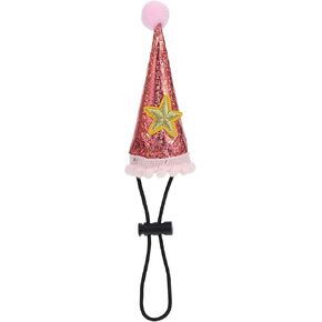 STOBOK 1Pc Hat, Bearded Dragon Santa Hat Christmas Reptile Hat Birthday Hat Halloween Reptile Costume for Bearded Dragon Small Animals, Red, 4.3x2.3inches