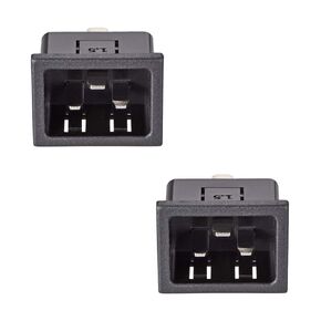 uxcell Panel Mount Plug Adapter AC 250V 16A C20 3 Pins IEC Inlet Plug Power Connector Socket Staight Pack of 2