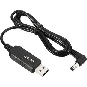 PATIKIL 6W 0.5A USB Step Up Voltage Converter, DC 5V to DC 12V Power Supply Adapter 90 Degree Angle 5.5x2.5mm Cable for Router LED Lamp Speakers
