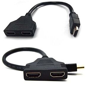 Master Cables HDMI Splitter 1080P HDMI Male to Dual HDMI Female 1 to 2 Way Splitter Cable Adapter Converter for HDTV Branded