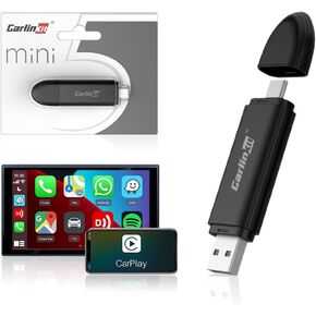 Carlinkit Wireless CarPlay Adapter Mini SE for iPhone, Convert OEM Wired to Wireless CarPlay 2024 Dongle Plug & Play Auto Connect Fast Easy Use for Cars from 2015