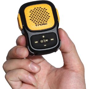 Wearable Mini Bluetooth Speaker, Not Magnetic Clip-On Wireless Portable Waterproof Sport Speakers, AUX/Bluetooth 5.3 Input, with Mic for Hands-Free Music or Calls for Biking/Running/Working