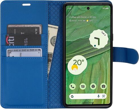 Compatible with Google Pixel 7 Pro Wallet Case with Card Slots Stand Magnetic Closure Protective Flip Leather Phone Cover for Google Pixel 7 Pro Case Wallet(6.7 inch-Black) in Kuwait