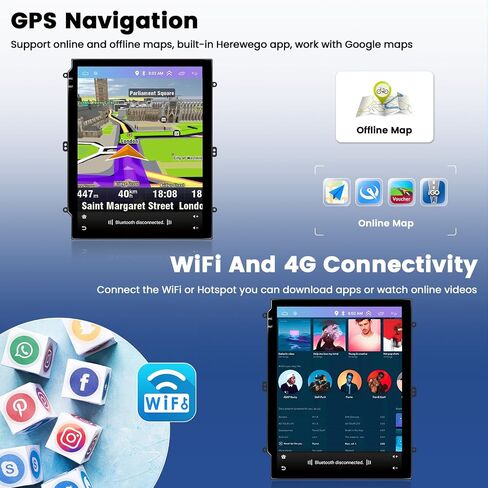 9.7 Inch Car Stereo for Hyundai Elantra 2014 2015 with Wireless Apple Carplay Android Auto, 2+64G Android 13 Touch Screen Car Radio GPS WiFi BT FM RDS Radio SWC Mirror Link EQ Backup Camera in Saudi Arabia