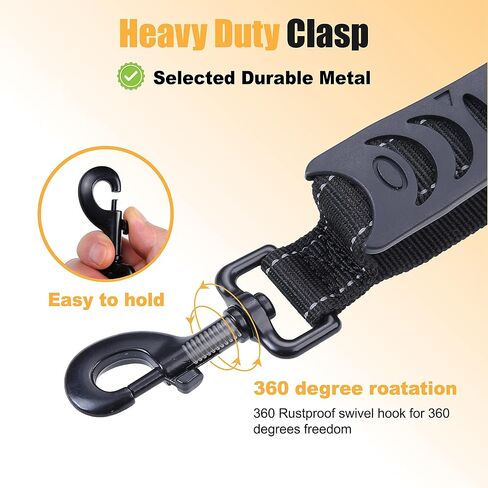 Premium 5.5FT Reflective Bungee Dog Leash for Medium and Large Dogs - Shock Absorbing with Padded Handle and Traffic Handle - Perfect for Training and Control in Saudi Arabia