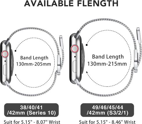 3 Pack Mesh Metal Bands Compatible with Apple Watch Bands for Women 41mm 40mm 38mm, Stainless Steel Magnetic Loop Apple Watch Band for iWatch Bands Series 9/8/7/6/5/4/3/2/1/SE Women Men in Kuwait
