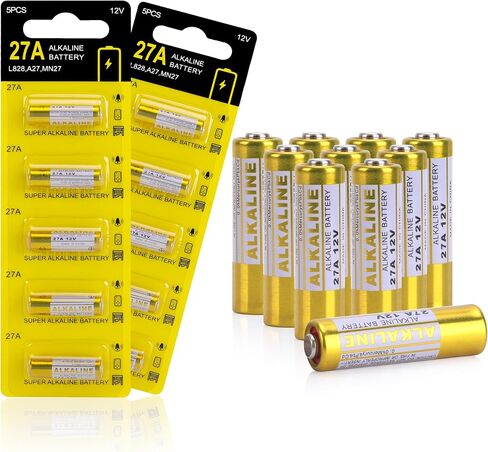27A 12V Battery,27A Battery 5 Pack,27A 12V Alkaline Battery,23AE 27a 12v Battery for Remote and Doorbells in Kuwait
