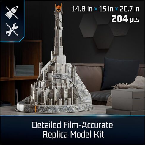 Lord of The Rings Barad-Dur Eye of Sauron 3D Model Kit 204 Pcs, Desk Décor Adult Puzzles for LOTR Fans, 3D Puzzles for Adults & Teens 12+ in Saudi Arabia