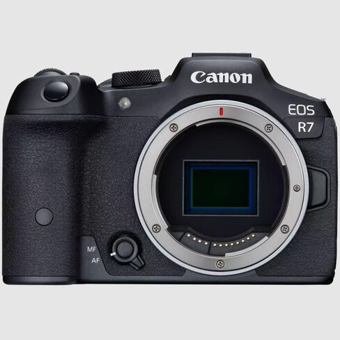 Canon EOS R7 Mirrorless Camera Content Creator Kit Including Body + 18-45mm is STM Lens + Microphone + 2 Battery 5137C055 Bundle with Deco Gear Photography Bag + Monopod + Software & Accessories in Saudi Arabia