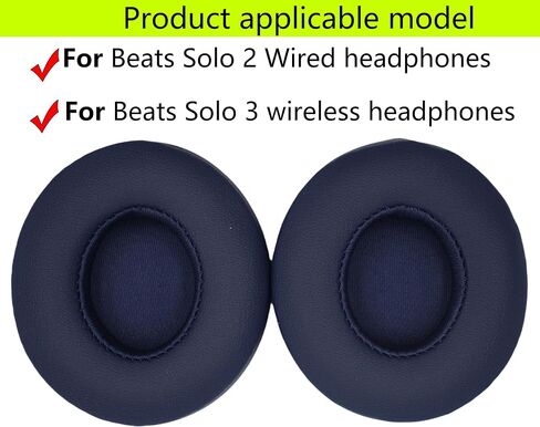Replacement Ear Pads Compatible with Beats Solo 2.0 Solo 3.0 Wireless Headphones Soft Comfort Protein Leather Memory Foam Resilient (Yellow) in Saudi Arabia